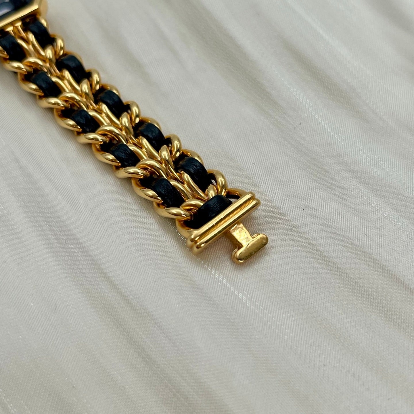 Chanel Première Black and Gold M Size Watch [Used]