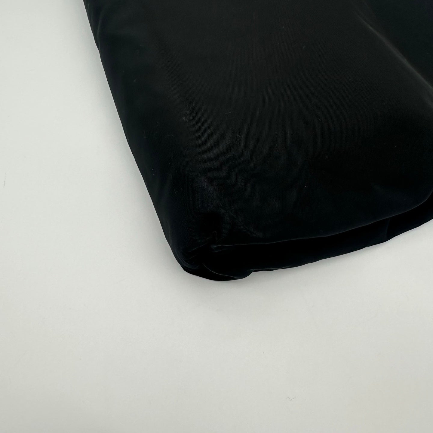 Prada Nylon Tote Bag in Black with Silver Hardware [Used]