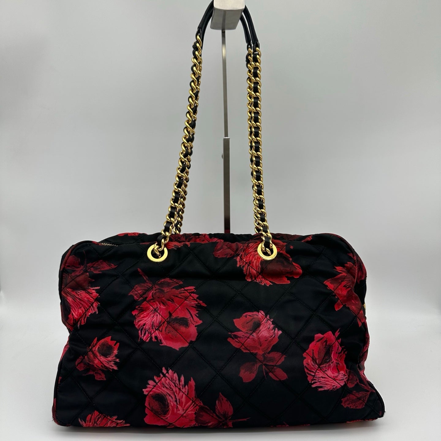 Prada Nylon Chain Shoulder Hobo Bag [Used]