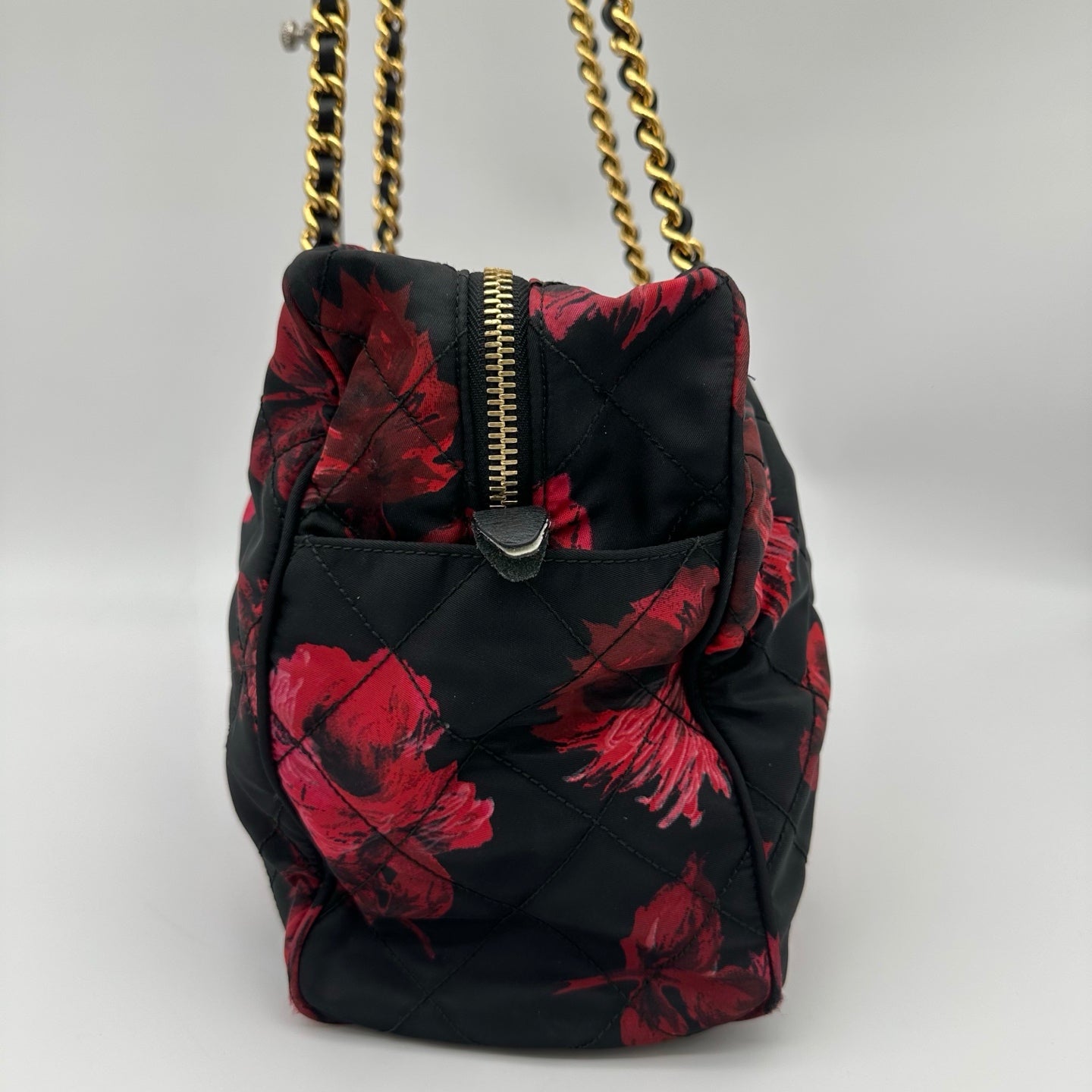 Prada Nylon Chain Shoulder Hobo Bag [Used]