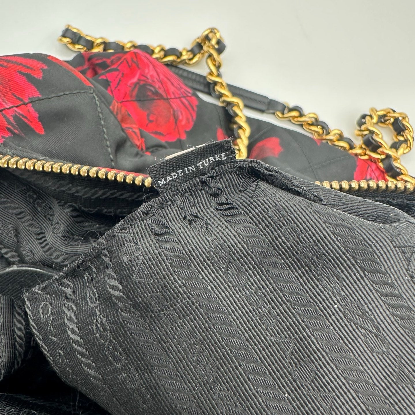 Prada Nylon Chain Shoulder Hobo Bag [Used]