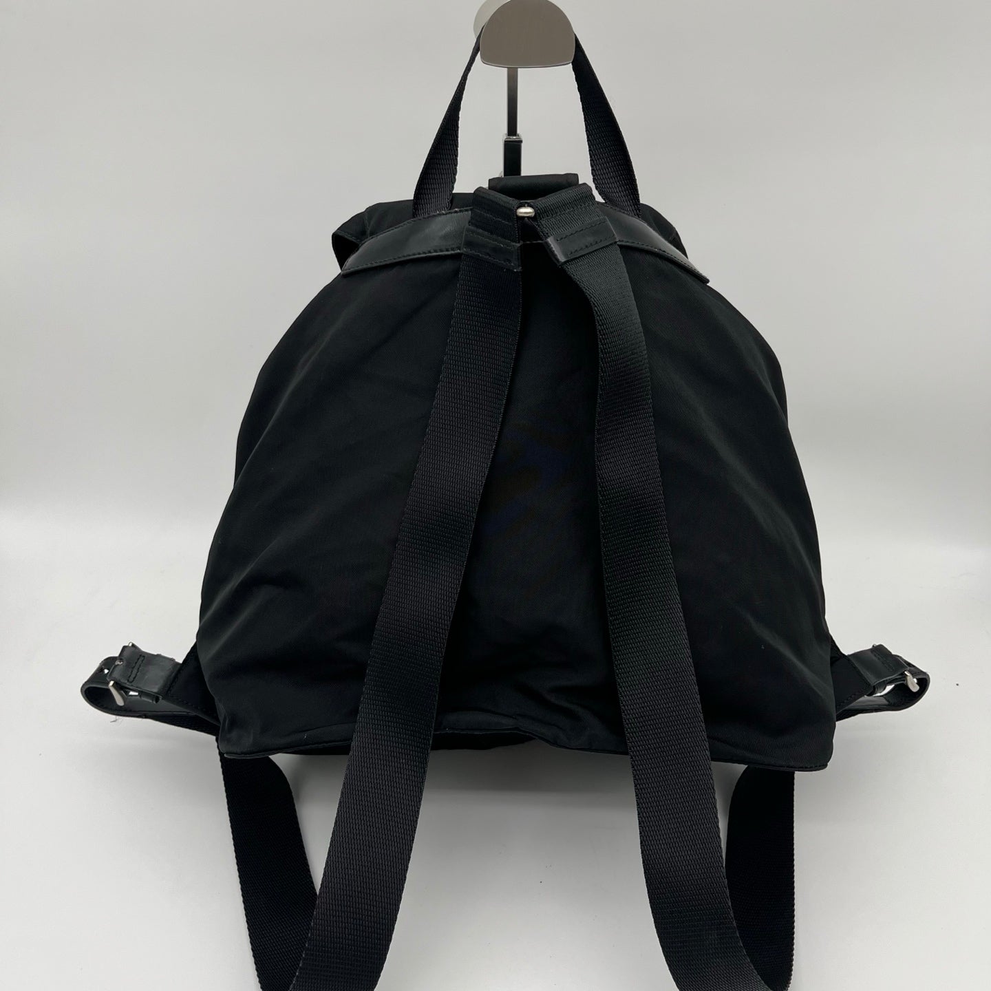 Prada Nylon Backpack in Black with Silver Hardware [Used]