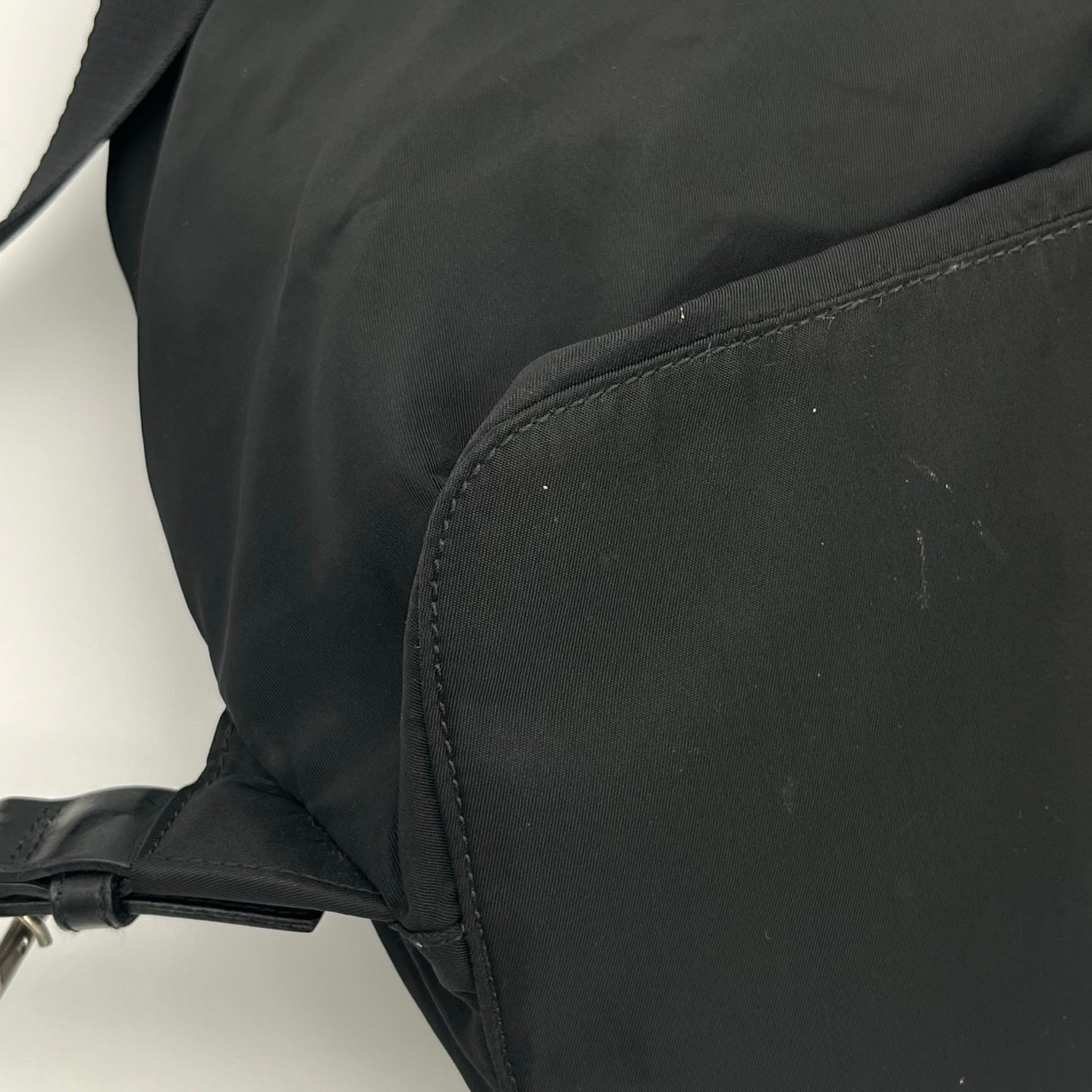 Prada Nylon Backpack in Black with Silver Hardware [Used]