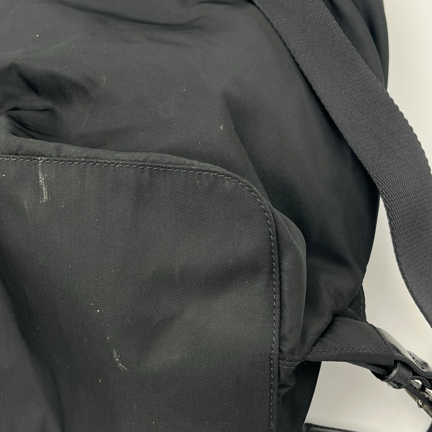 Prada Nylon Backpack in Black with Silver Hardware [Used]