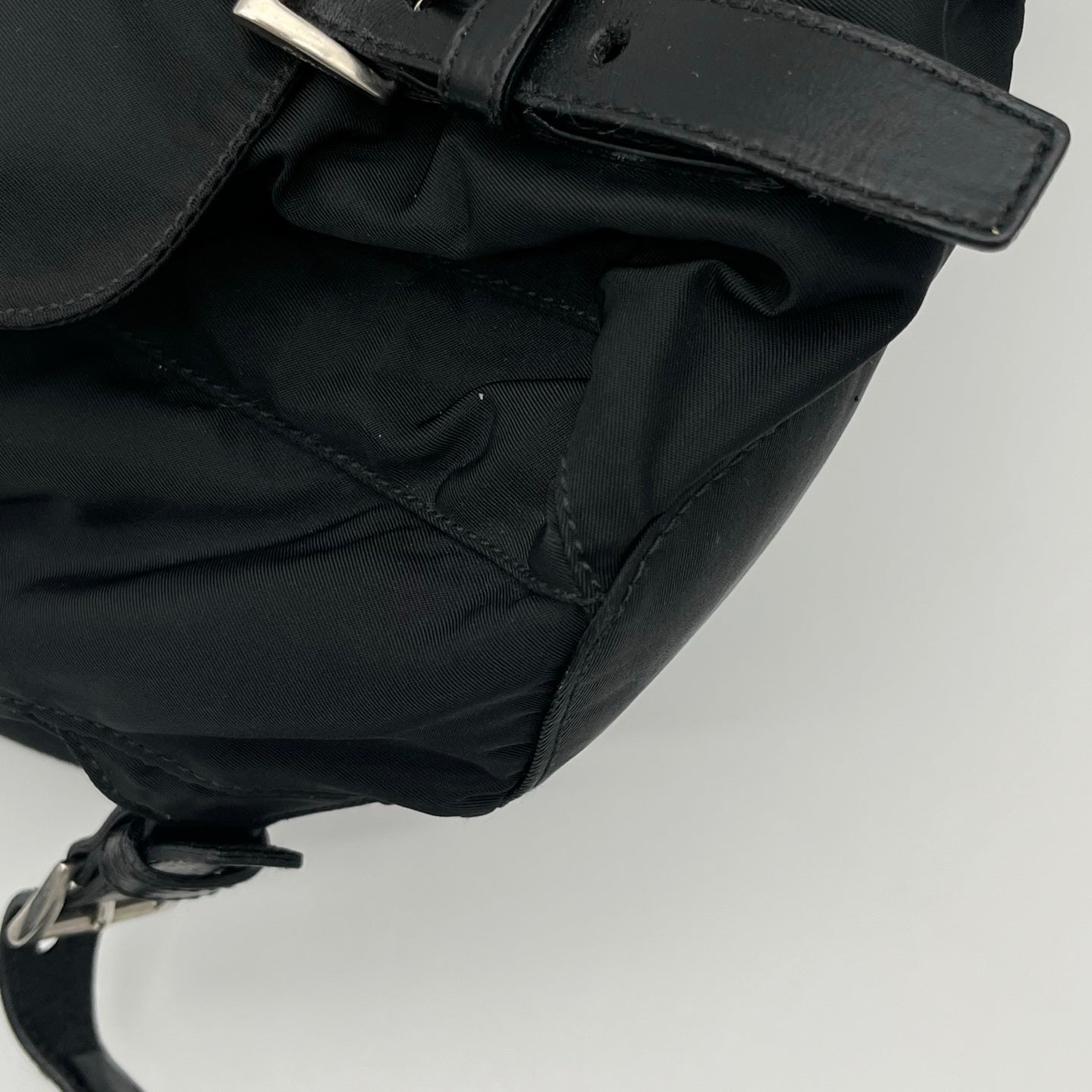 Prada Nylon Backpack in Black with Silver Hardware [Used]