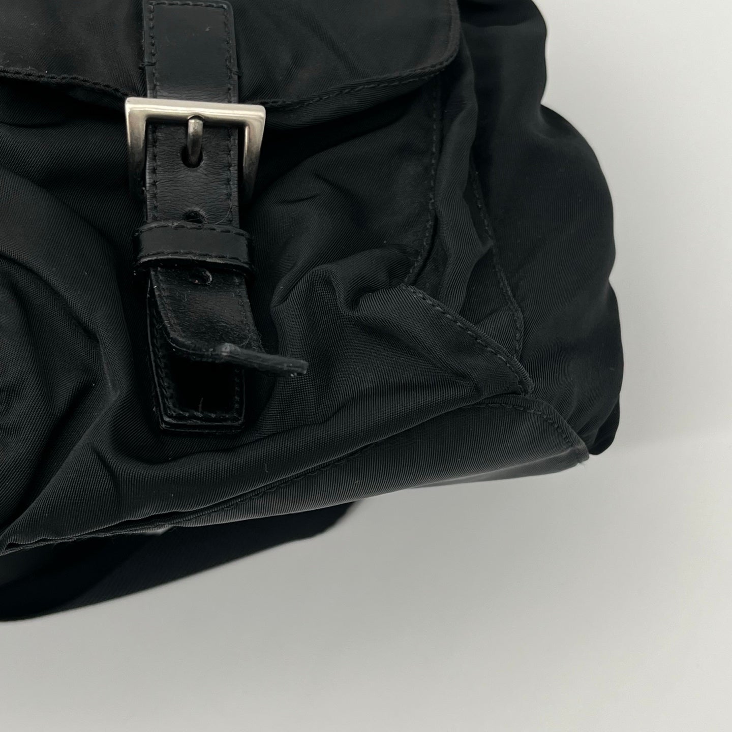 Prada Nylon Backpack in Black with Silver Hardware [Used]
