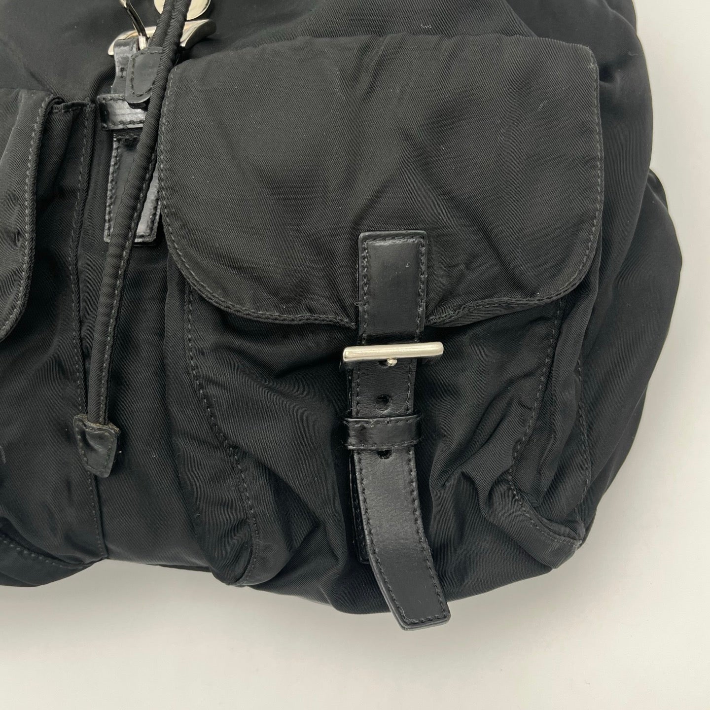 Prada Nylon Backpack in Black with Silver Hardware [Used]