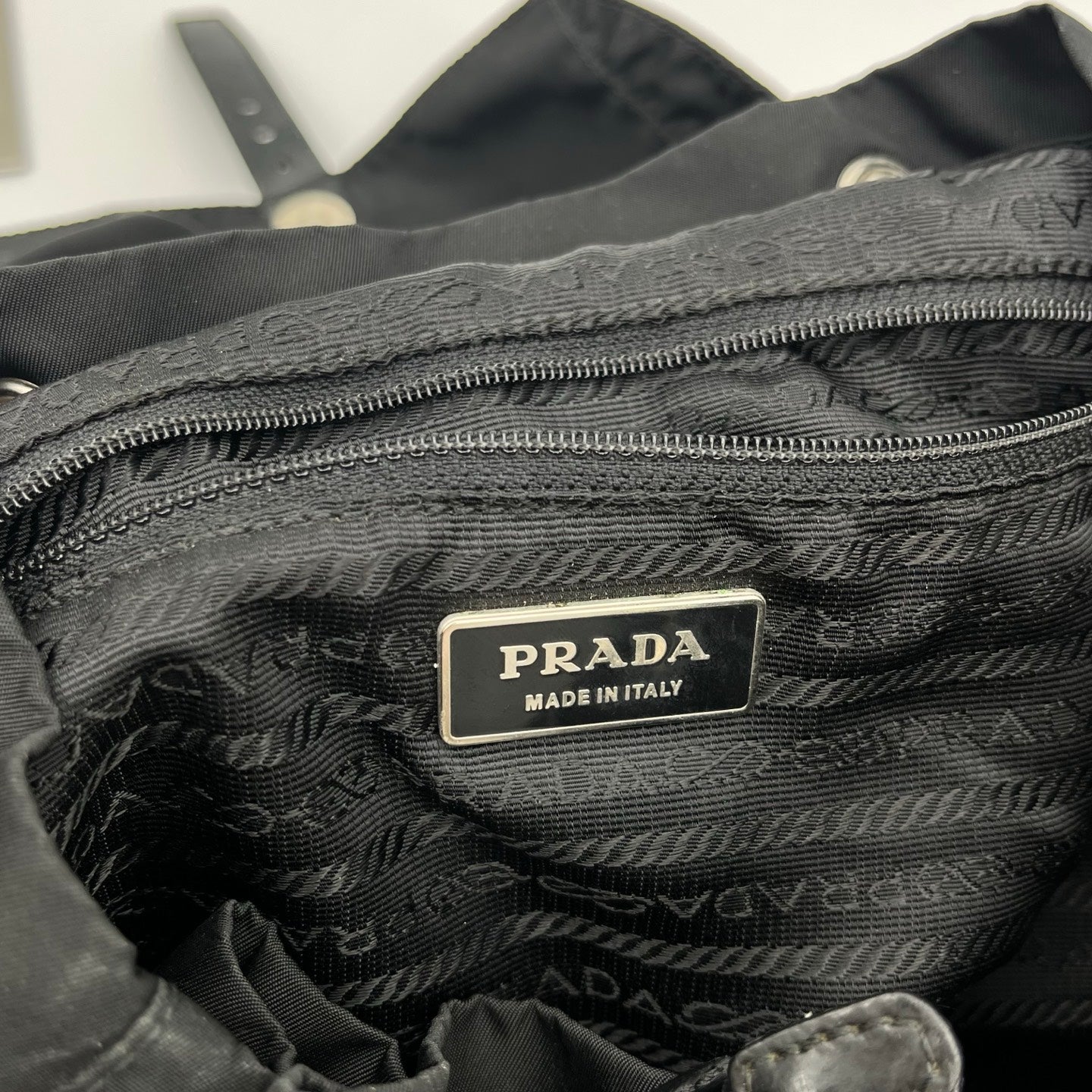Prada Nylon Backpack in Black with Silver Hardware [Used]