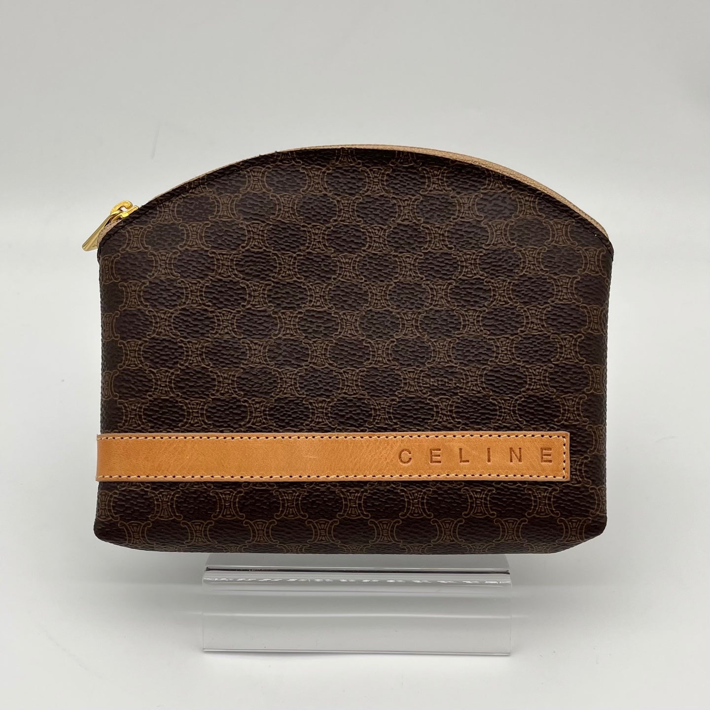 Celine Macadam Canvas Mini Pouch with Gold Hardware [Used]