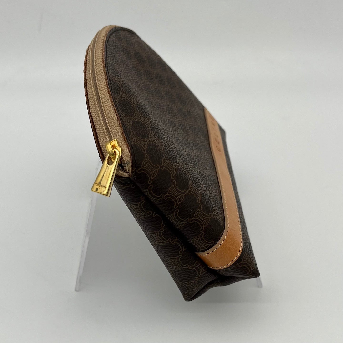 Celine Macadam Canvas Mini Pouch with Gold Hardware [Used]