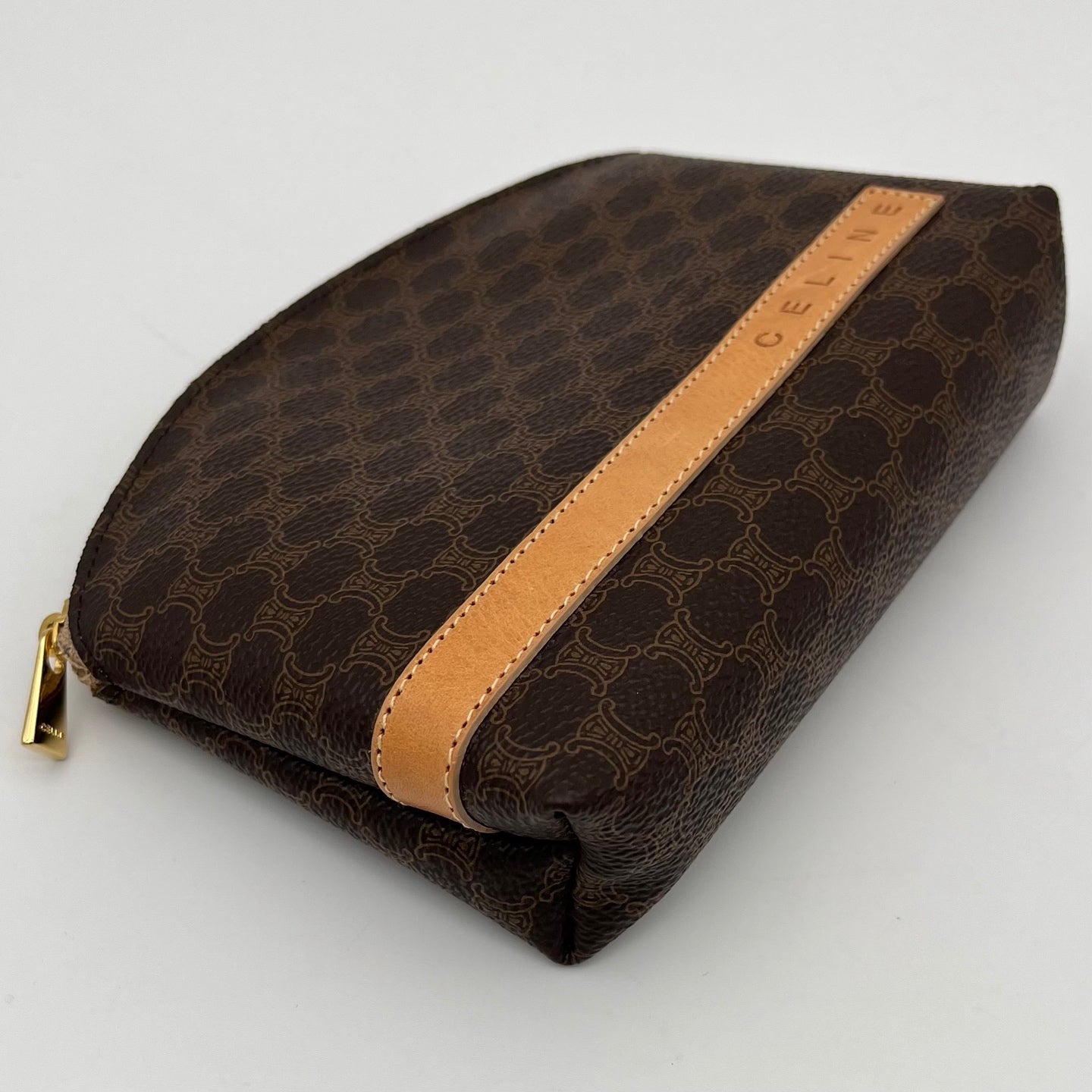 Celine Macadam Canvas Mini Pouch with Gold Hardware [Used]