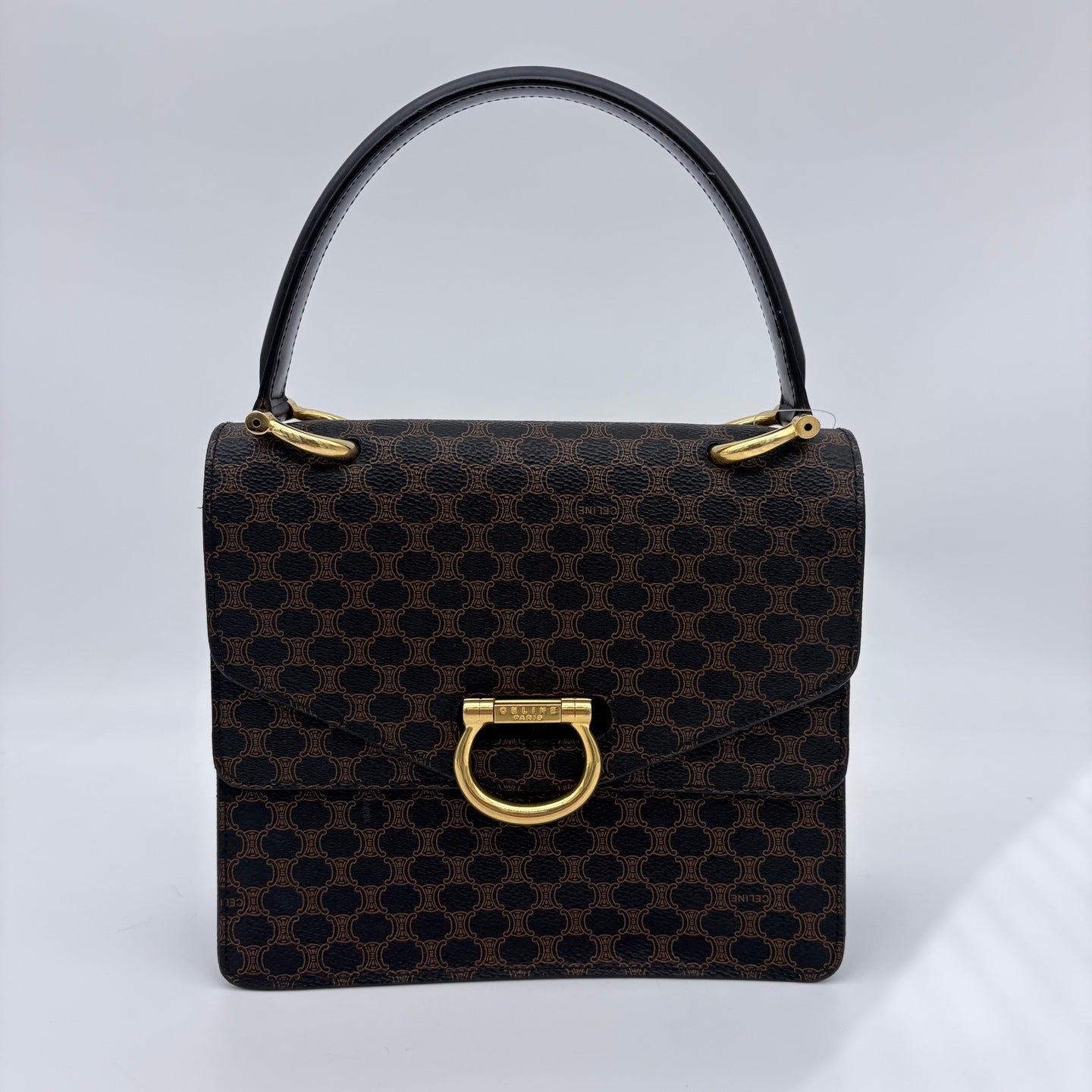 Celine Macadam Canvas Kelly Handbag [Used]