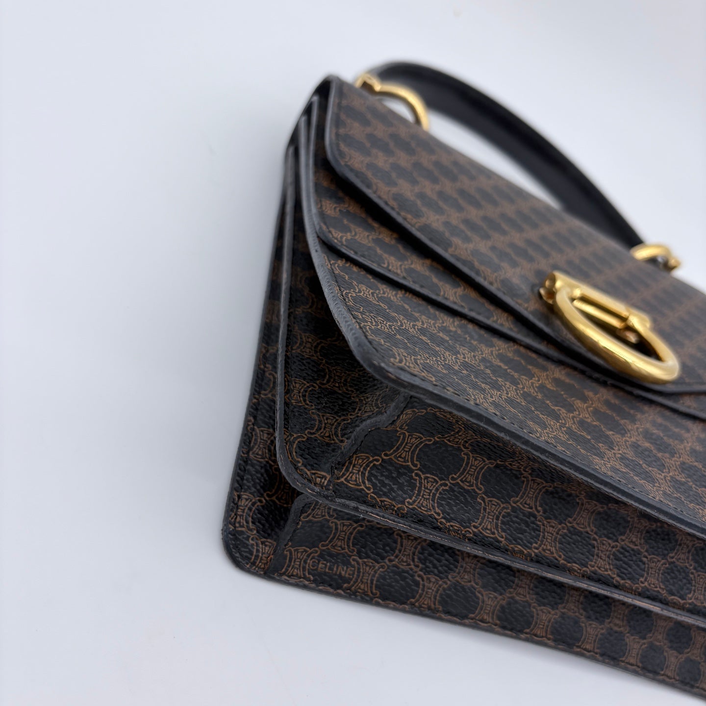 Celine Macadam Canvas Kelly Handbag [Used]