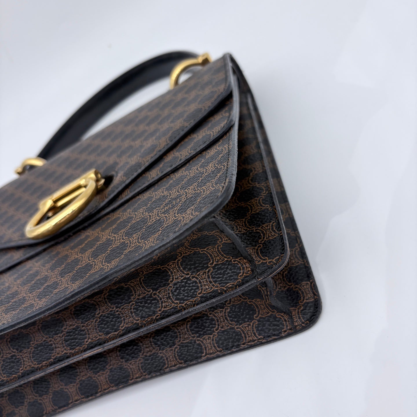 Celine Macadam Canvas Kelly Handbag [Used]