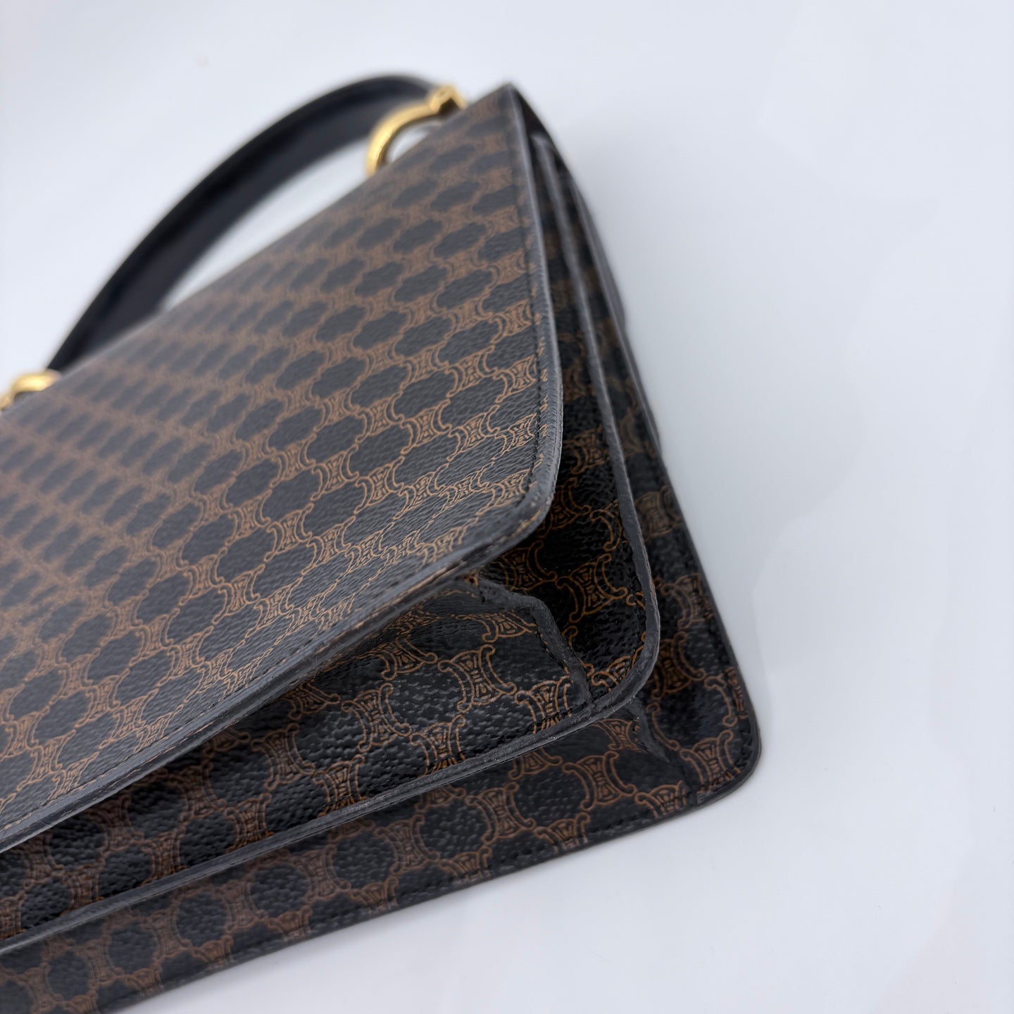 Celine Macadam Canvas Kelly Handbag [Used]