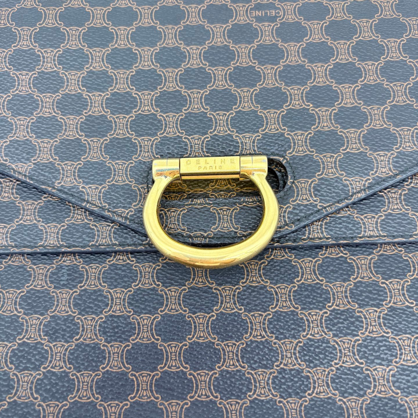 Celine Macadam Canvas Kelly Handbag [Used]