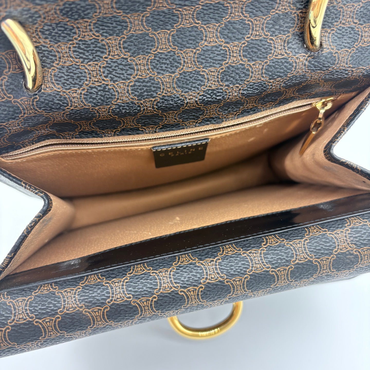 Celine Macadam Canvas Kelly Handbag [Used]