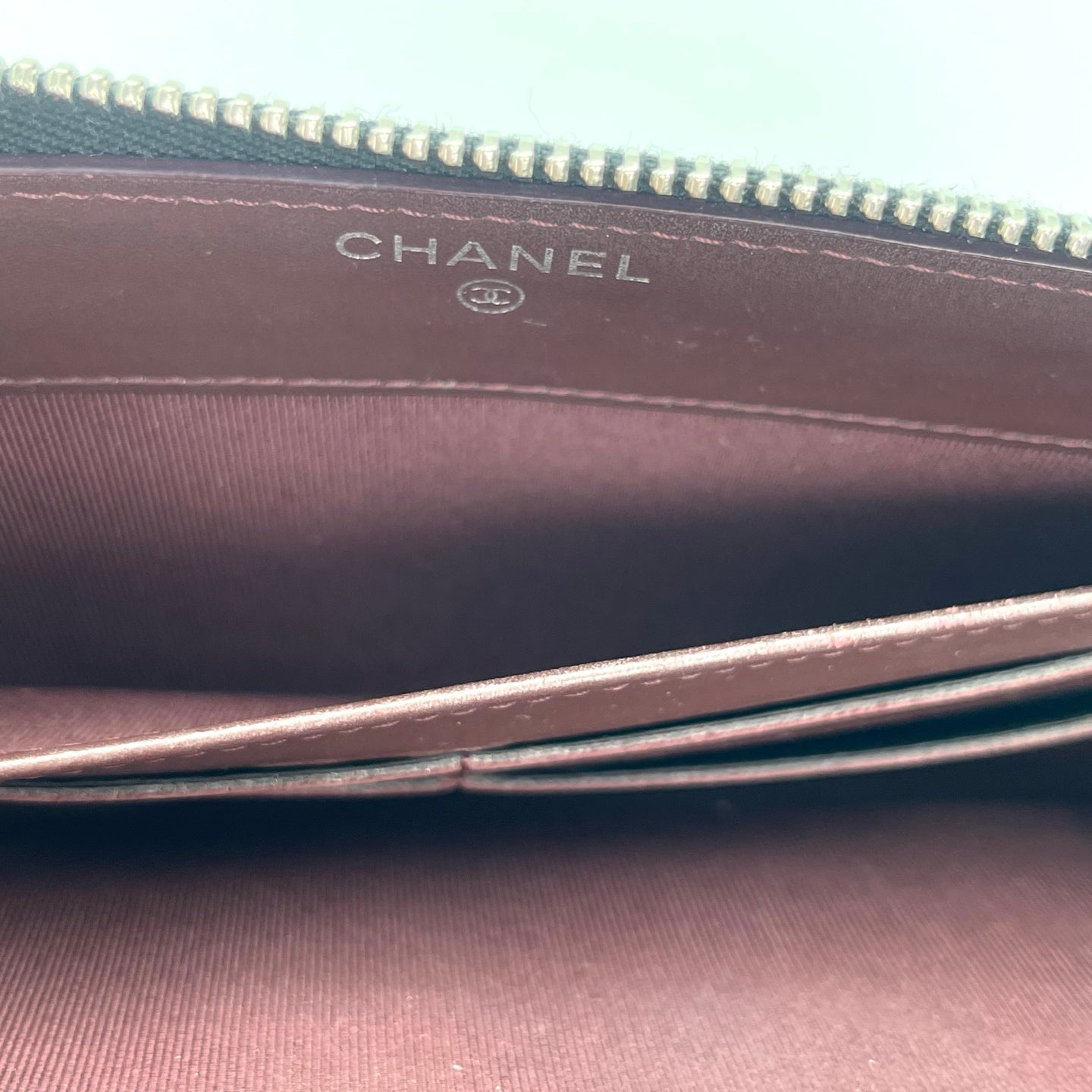 Chanel Quilted Caviar Long Wallet in Black / Silver Hardware [Used]