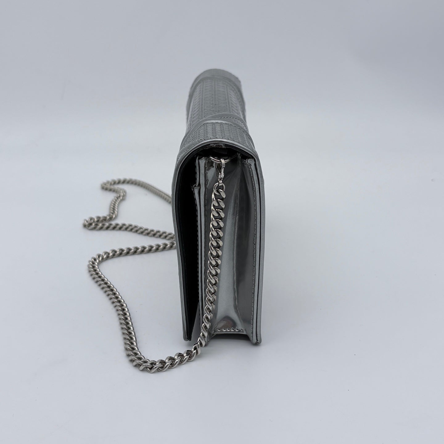 Dior Diorama Flap Bag in Silver Cannage Leather [Used]