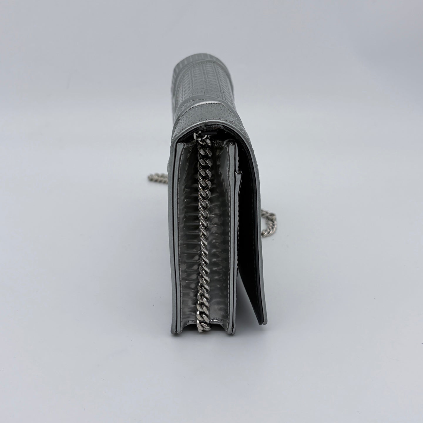 Dior Diorama Flap Bag in Silver Cannage Leather [Used]