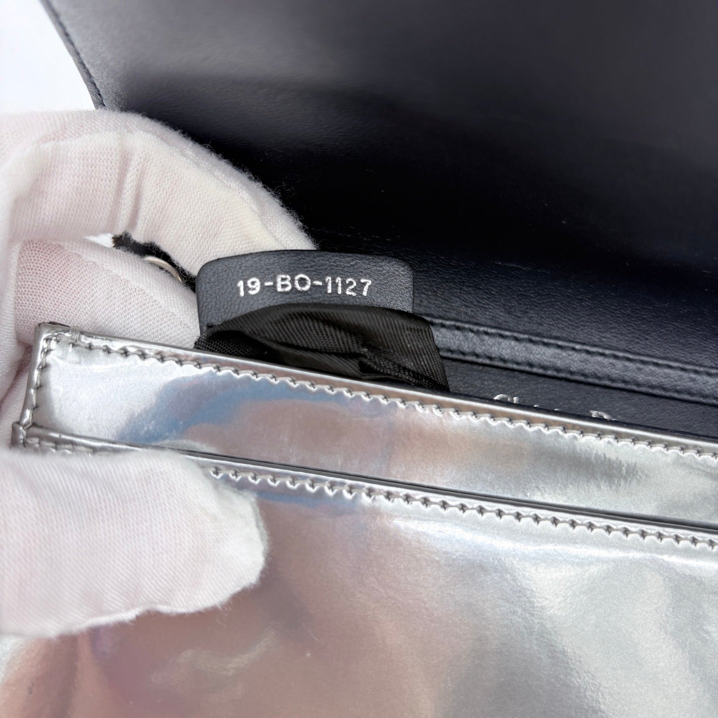 Dior Diorama Flap Bag in Silver Cannage Leather [Used]