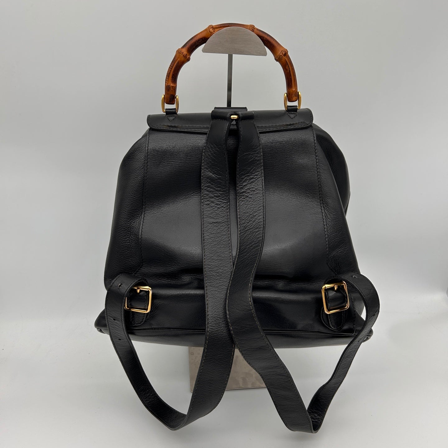 Gucci Bamboo Calfskin Backpack Large in Black [Used]