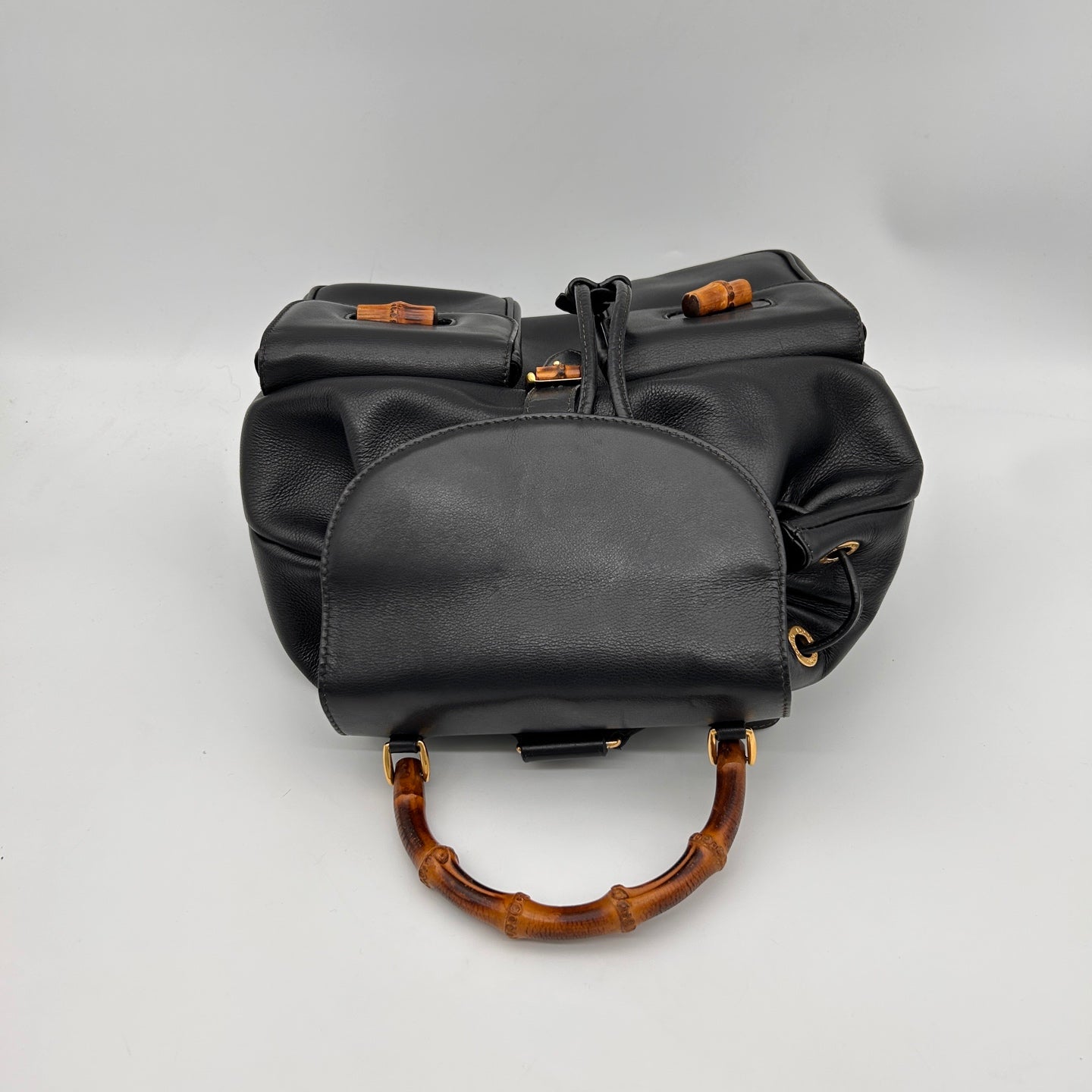 Gucci Bamboo Calfskin Backpack Large in Black [Used]