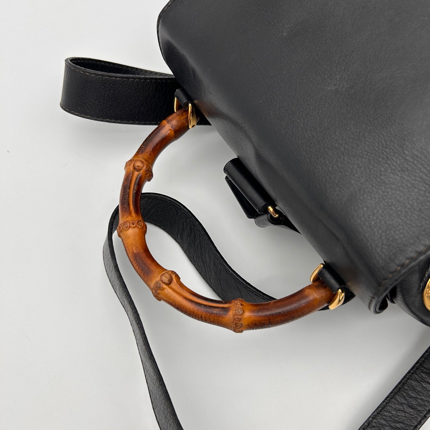 Gucci Bamboo Calfskin Backpack Large in Black [Used]