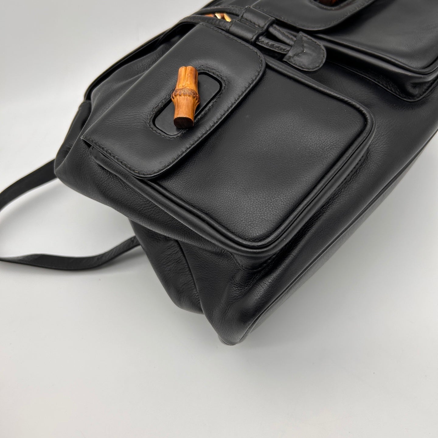 Gucci Bamboo Calfskin Backpack Large in Black [Used]