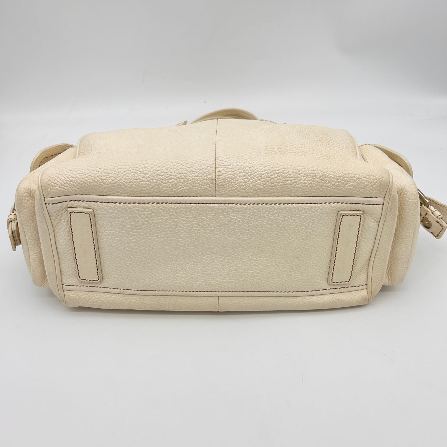 Prada Double Pocket Calfskin Biker Tote Shoulder Bag [Used]