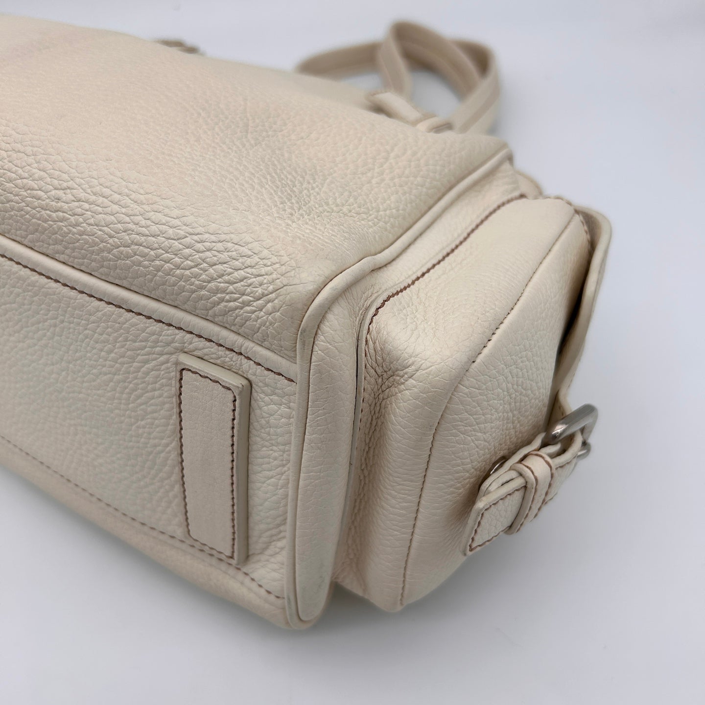 Prada Double Pocket Calfskin Biker Tote Shoulder Bag [Used]