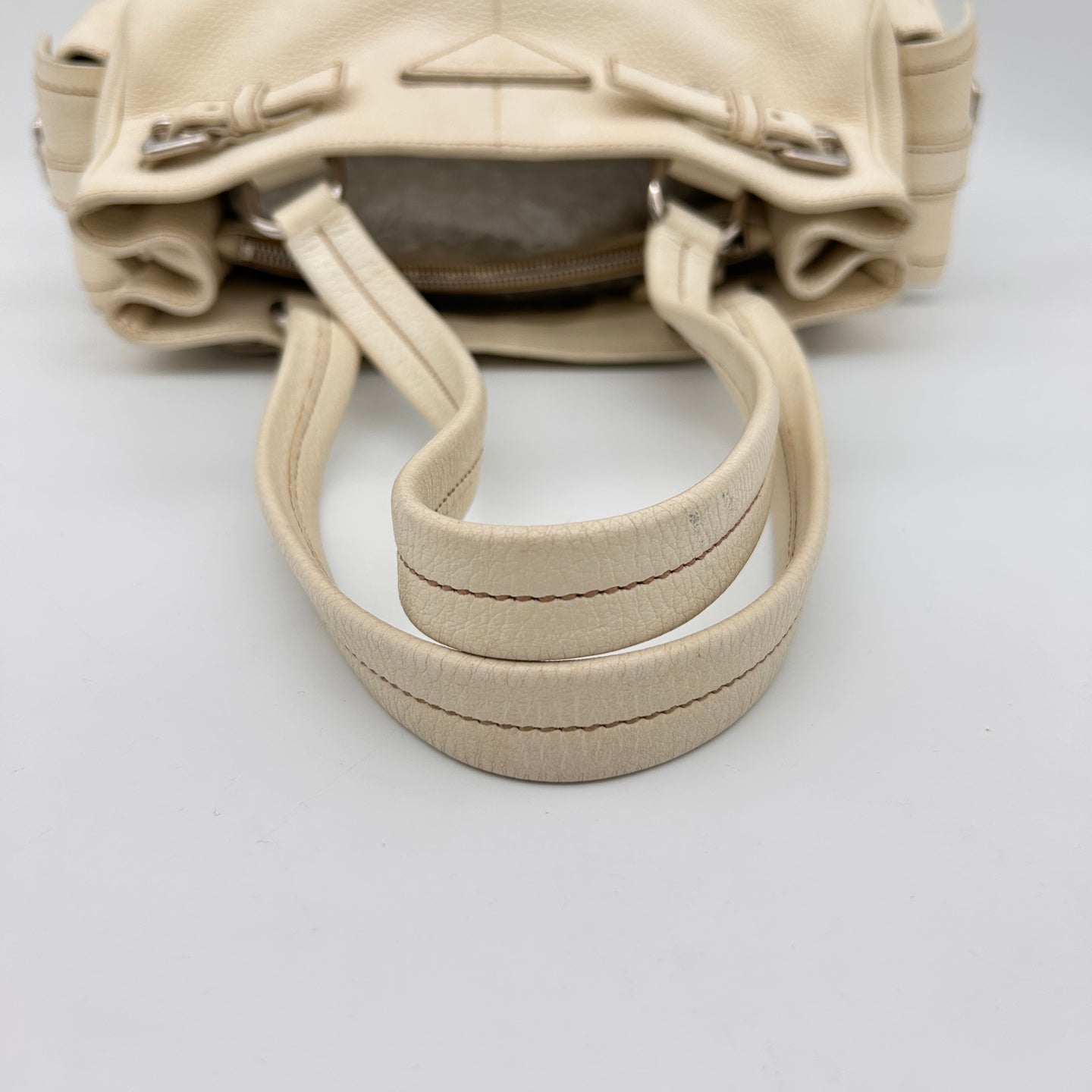 Prada Double Pocket Calfskin Biker Tote Shoulder Bag [Used]