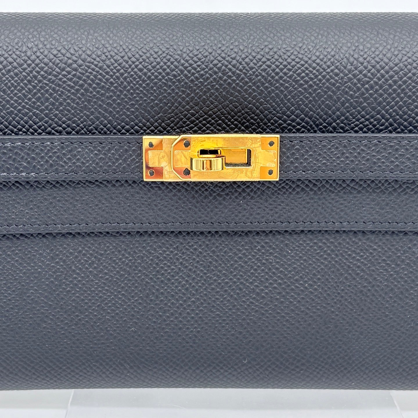 Hermès Kelly To Go Black and Gold Clutch with Strap [Near New]