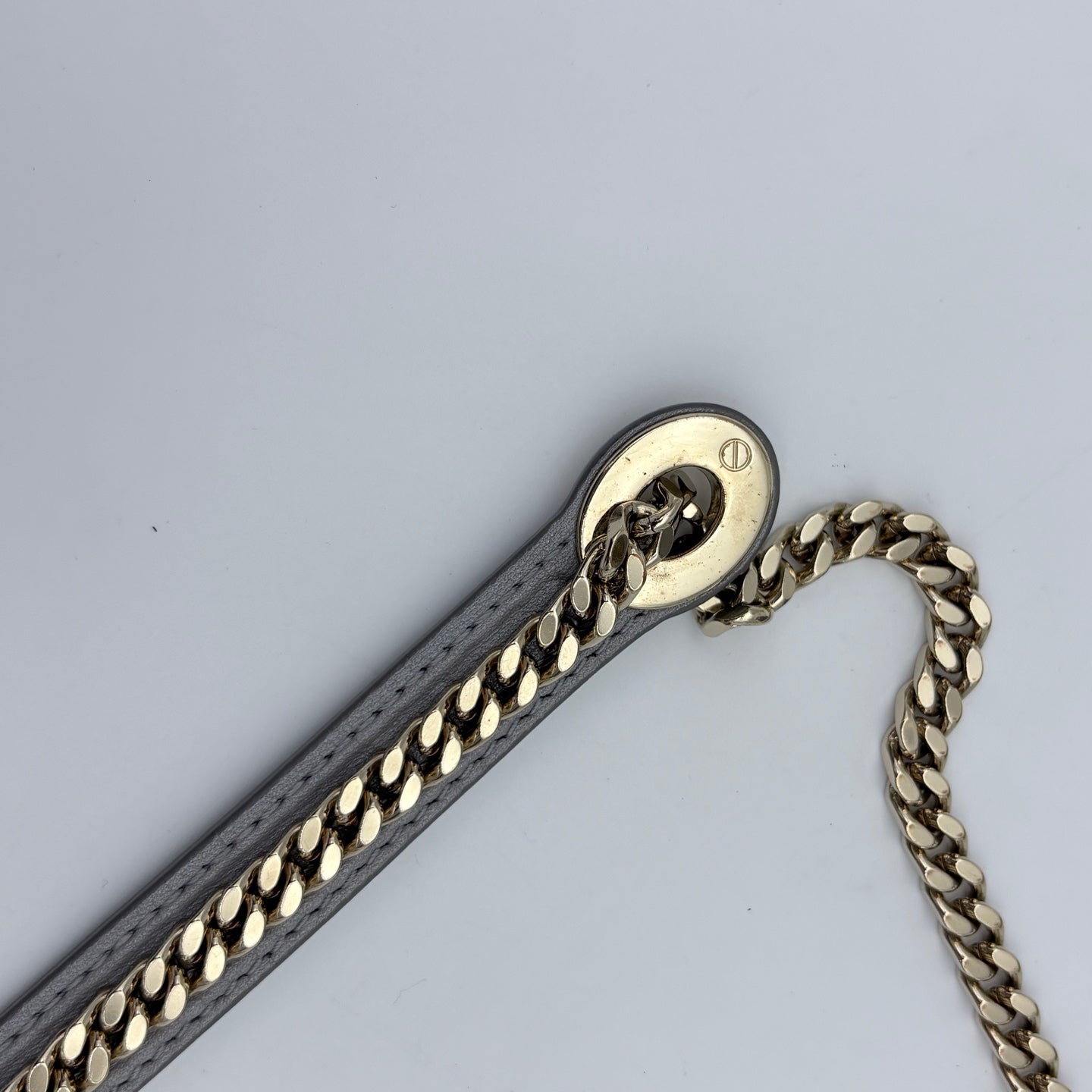 Dior Mini Lady Dior Pearly Gray Lambskin Bag [Used]