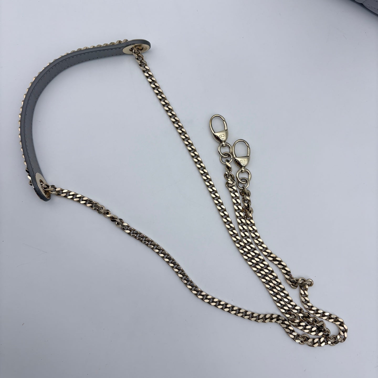 Dior Mini Lady Dior Pearly Gray Lambskin Bag [Used]