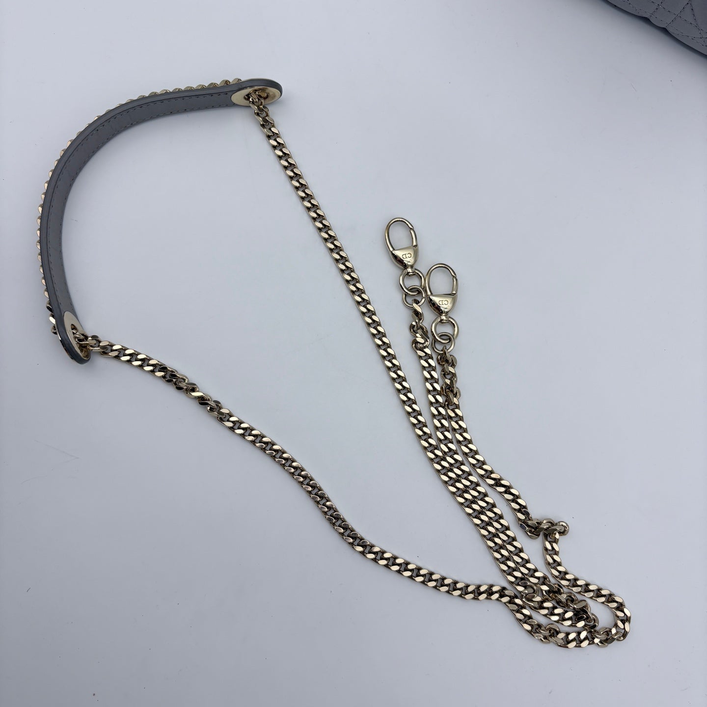 Dior Mini Lady Dior Pearly Gray Lambskin Bag [Used]