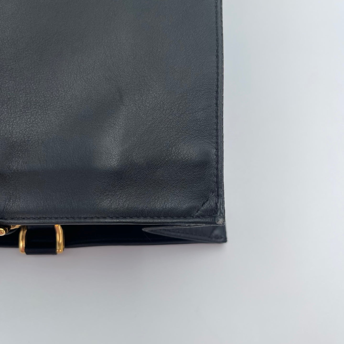 Chanel Lambskin Double CC Logo Chain Tote Bag Black/Gold Hardware [Used]