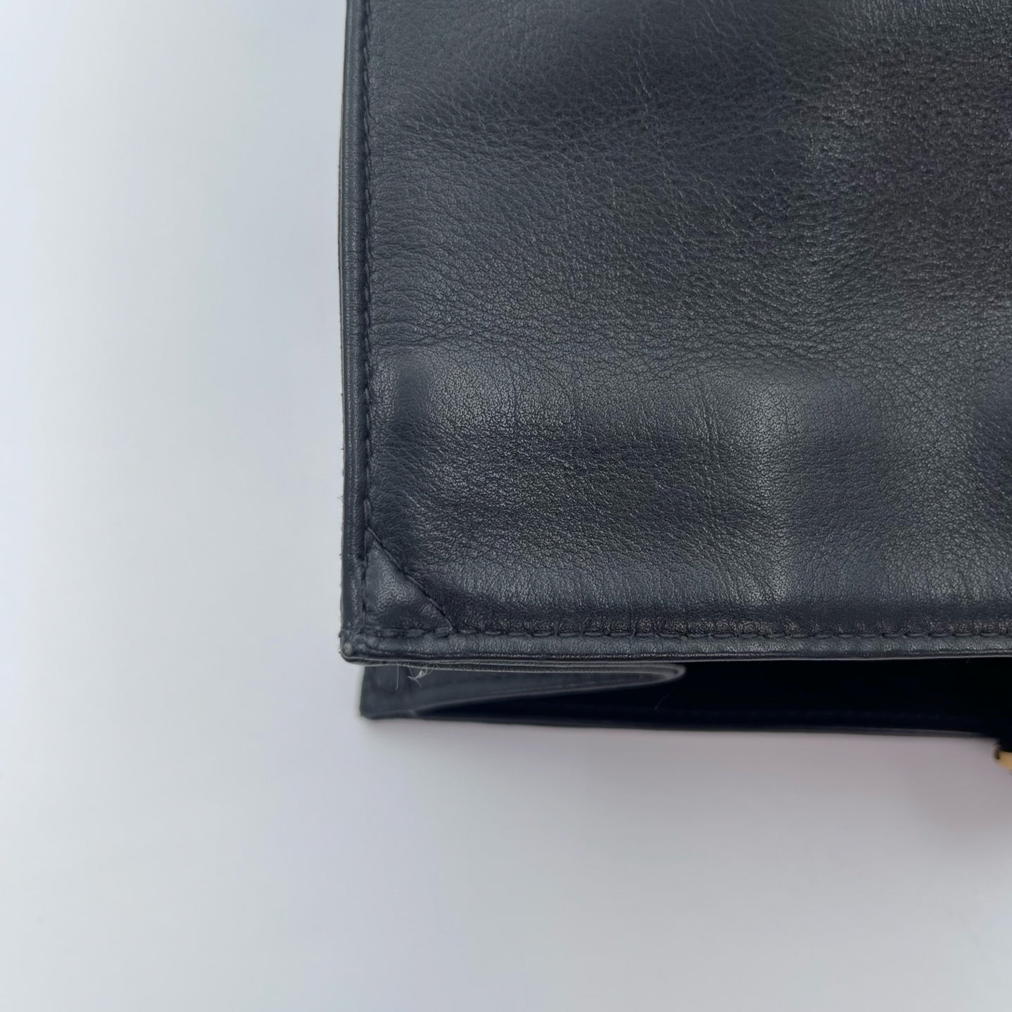 Chanel Lambskin Double CC Logo Chain Tote Bag Black/Gold Hardware [Used]