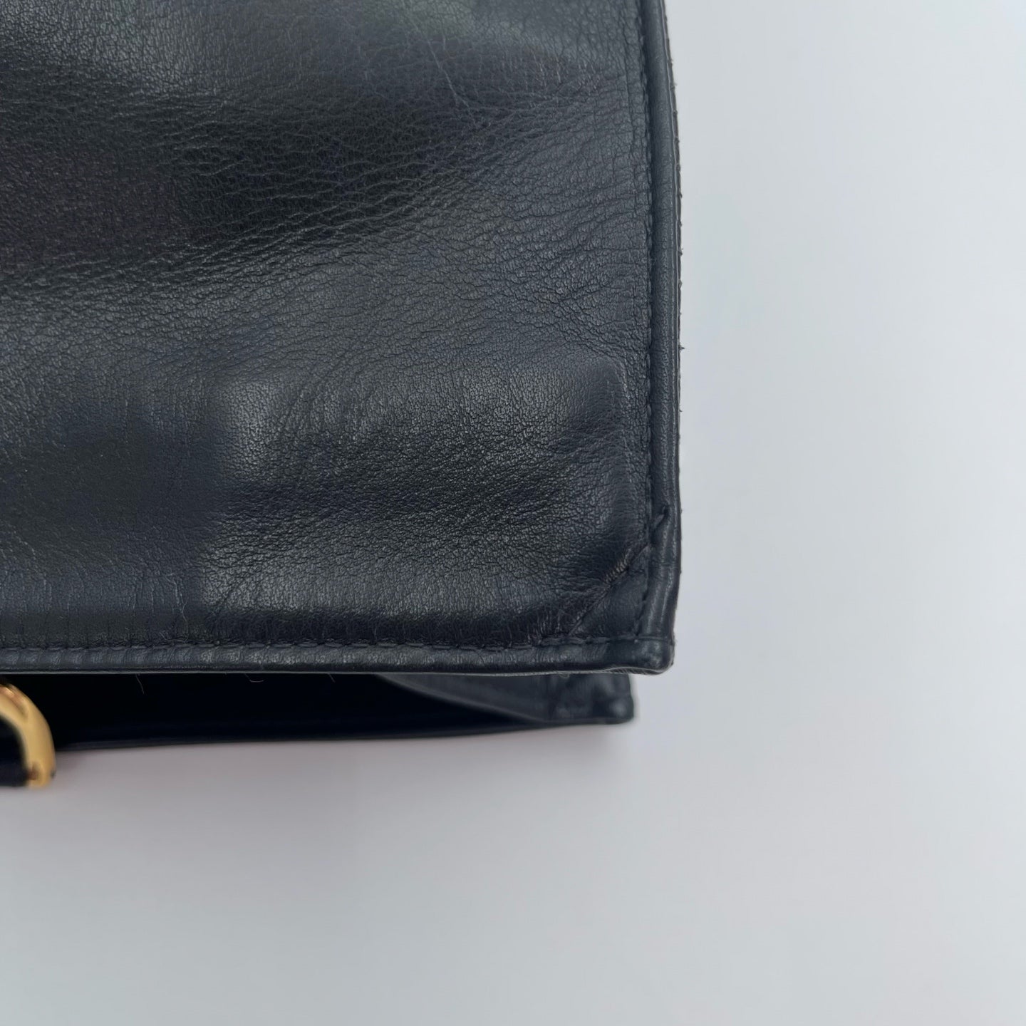 Chanel Lambskin Double CC Logo Chain Tote Bag Black/Gold Hardware [Used]