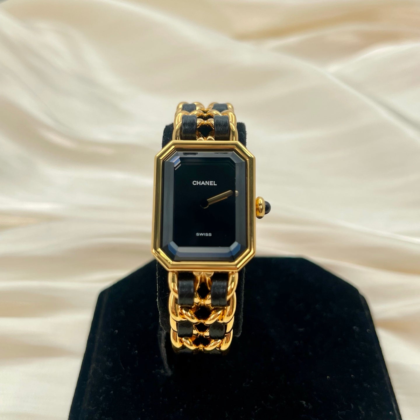 Chanel Première Black and Gold M Size Watch [Used]
