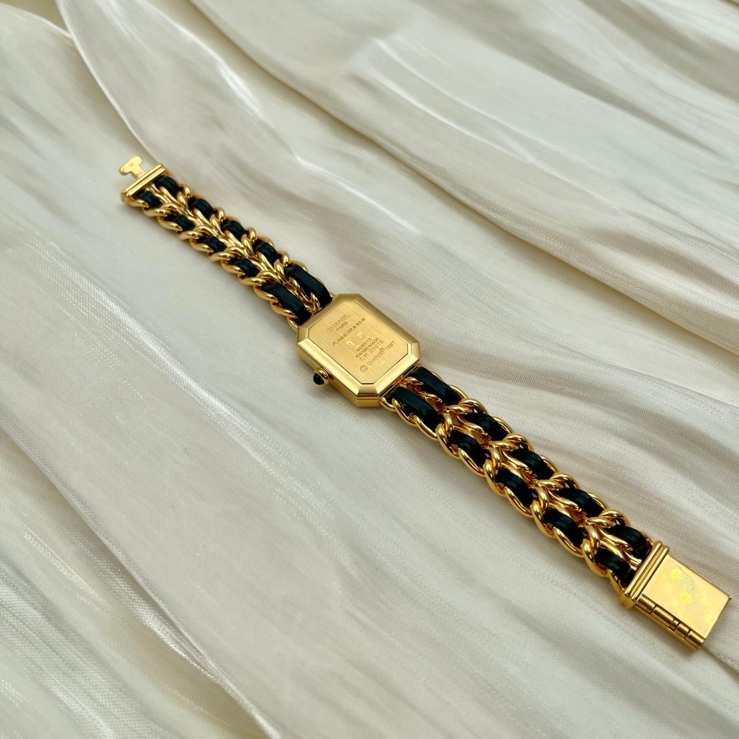 Chanel Première Black and Gold M Size Watch [Used]