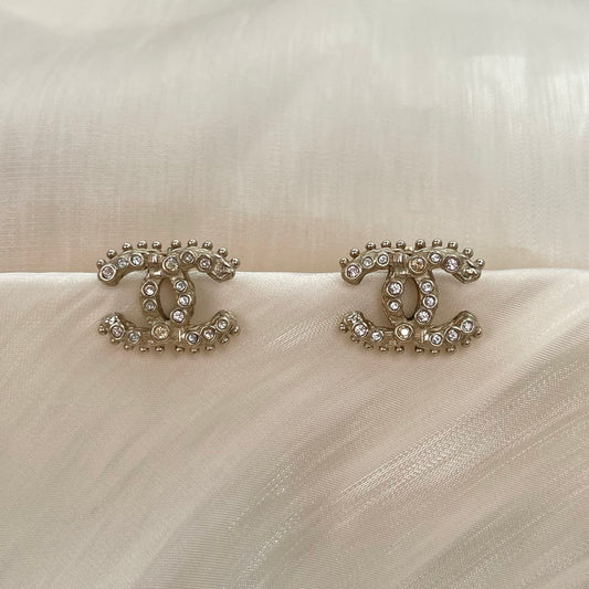 Chanel Vintage Pale Gold CC Clip-On Earrings[Used]