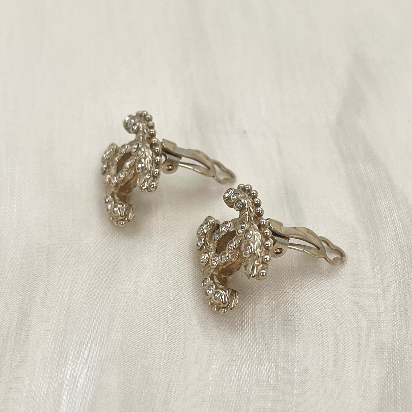 Chanel Vintage Pale Gold CC Clip-On Earrings[Used]