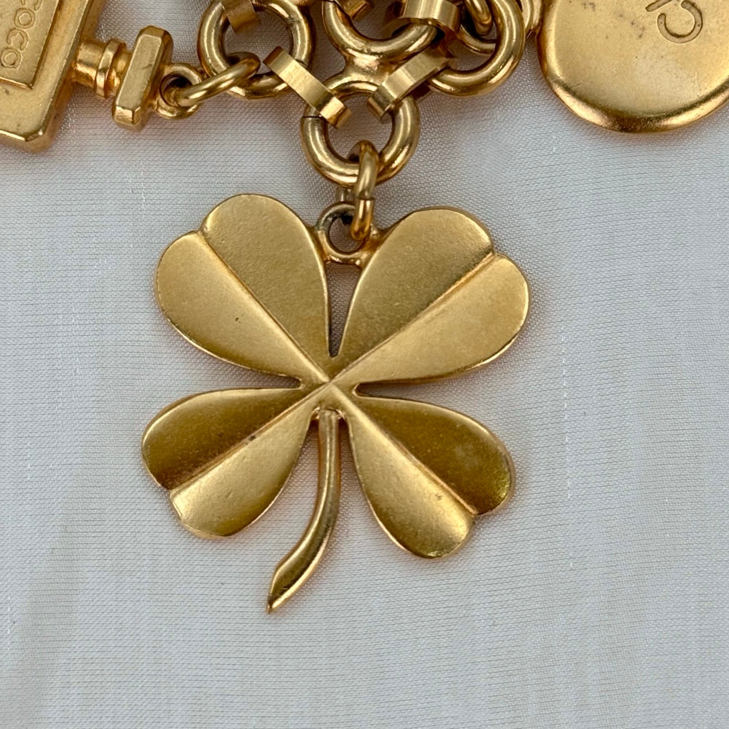 Chanel Vintage 24K Gold-Plated Multi-Motif Charm Statement Brooch [Used]