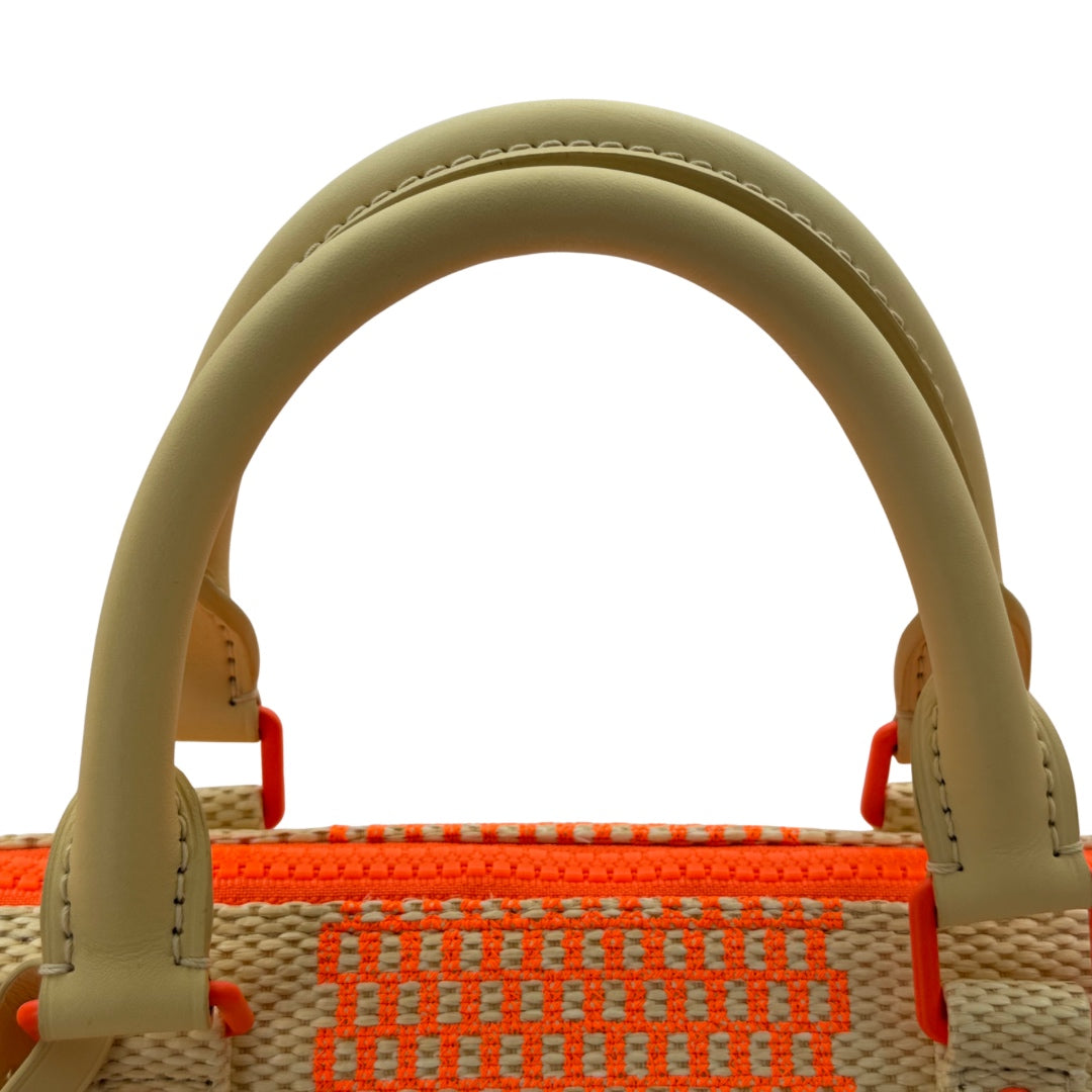 Louis Vuitton Keepall 50 Orange Damier Raffia Travel Bag [Used]