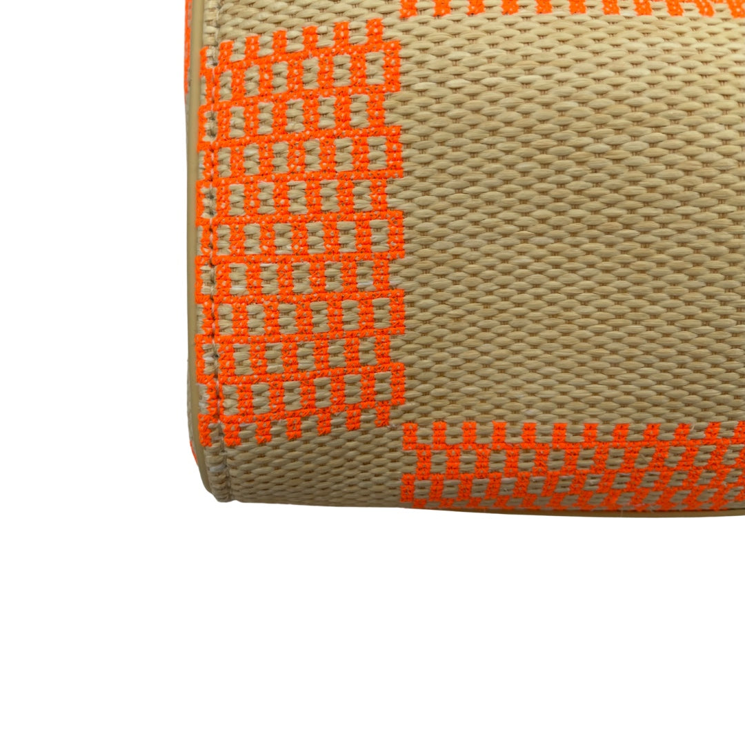 Louis Vuitton Keepall 50 Orange Damier Raffia Travel Bag [Used]