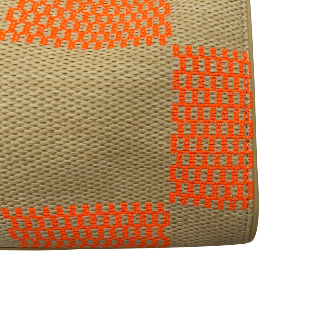 Louis Vuitton Keepall 50 Orange Damier Raffia Travel Bag [Used]