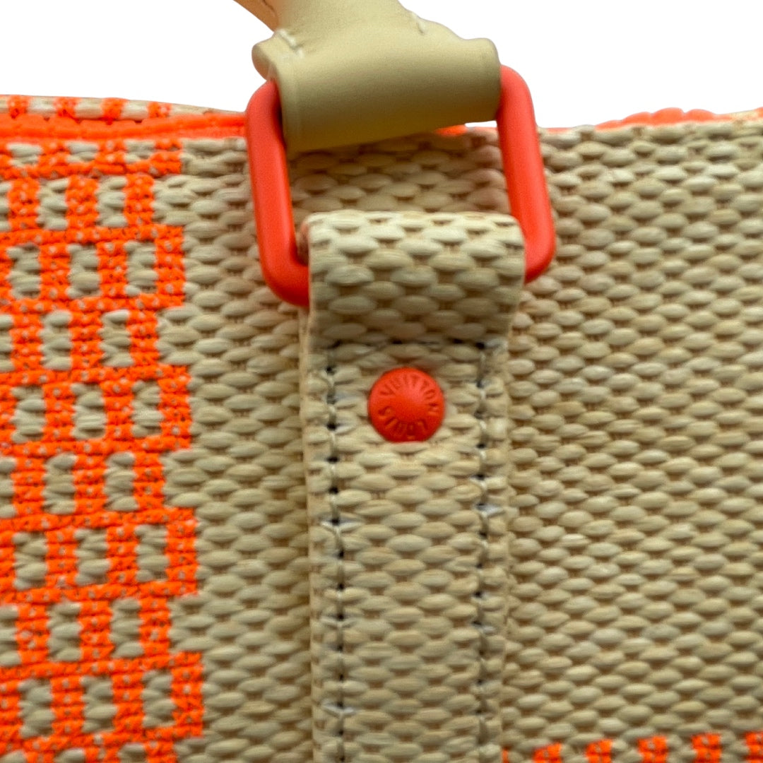 Louis Vuitton Keepall 50 Orange Damier Raffia Travel Bag [Used]