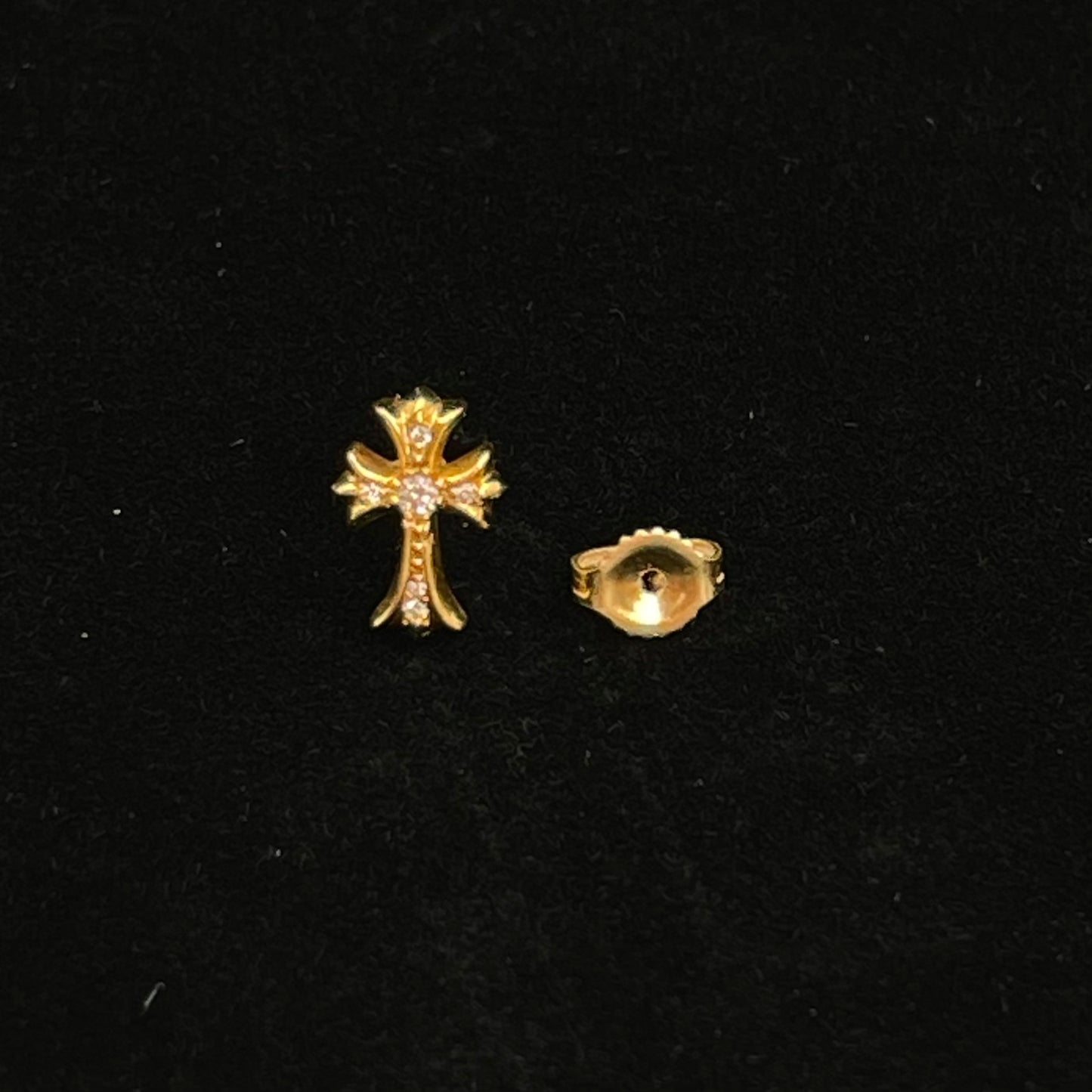 Chrome Hearts 22K Diamond Cross Single Stud Earring [Used]
