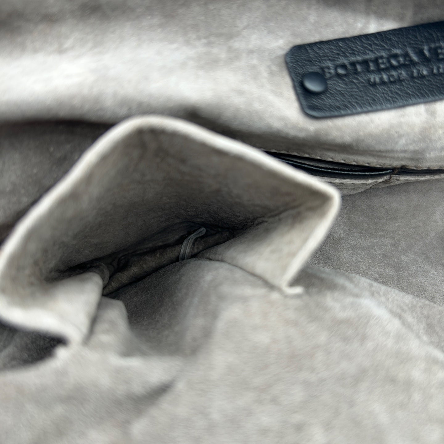 Bottega Veneta Intrecciato Lambskin Double Pocket Shoulder Bag Black [Used]